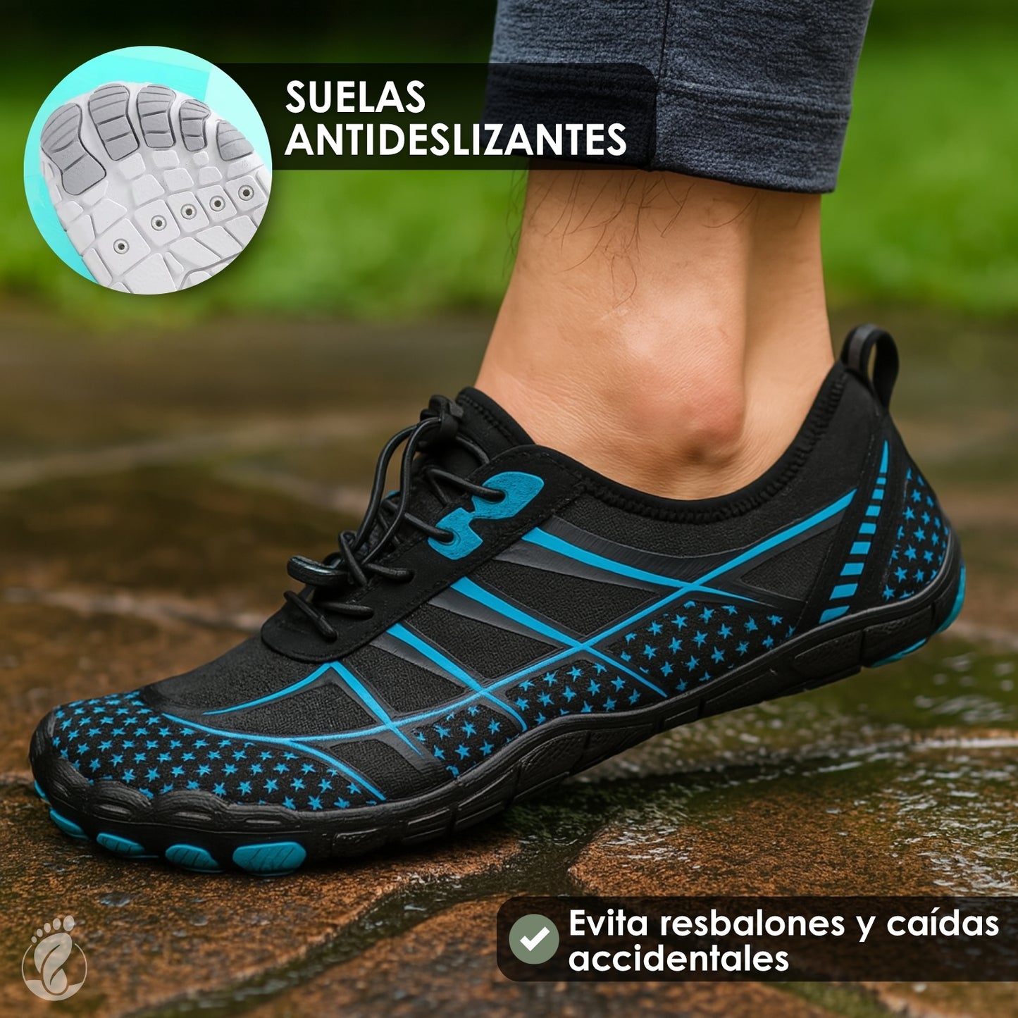 Erran Terso – Zapatos Barefoot (Unisex) – Flexible – Liviano – Natural