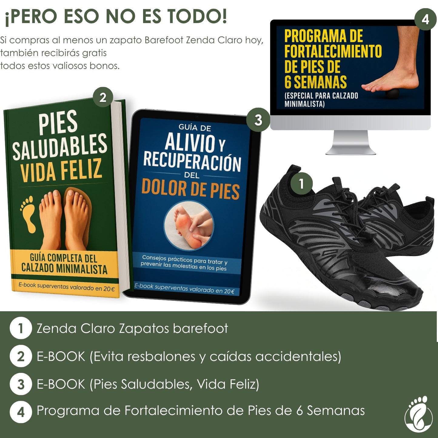 Zenda Claro – Zapatos Barefoot (Unisex) – Flexible – Ligero – Atemporal