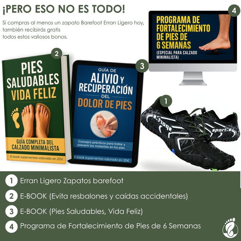 Erran Ligero – Zapatos Estilo Barefoot Unisex – Diseño Flexible, Estable y Atemporal