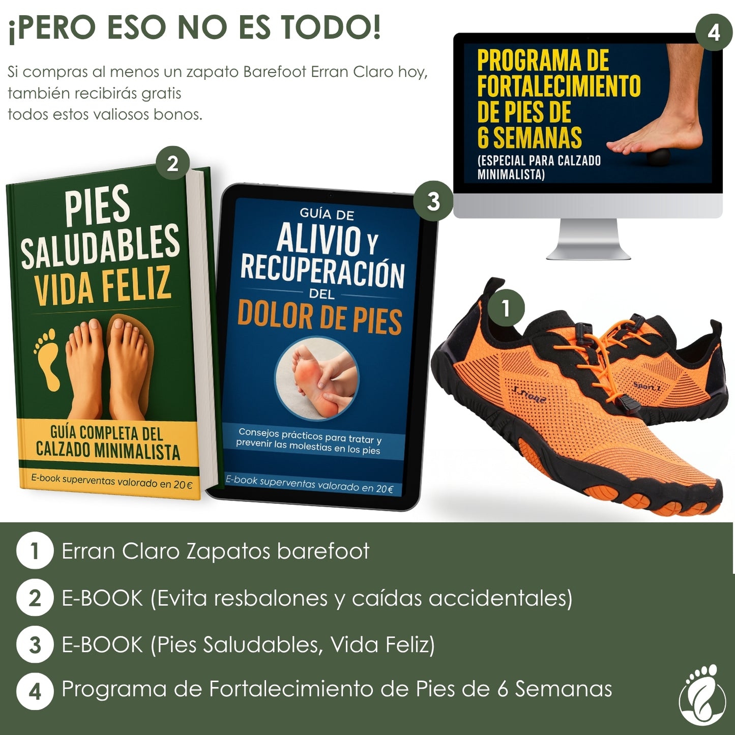 Erran Claro – Zapatos Barefoot (Unisex) – Flexibles – Ligeros – Naturales