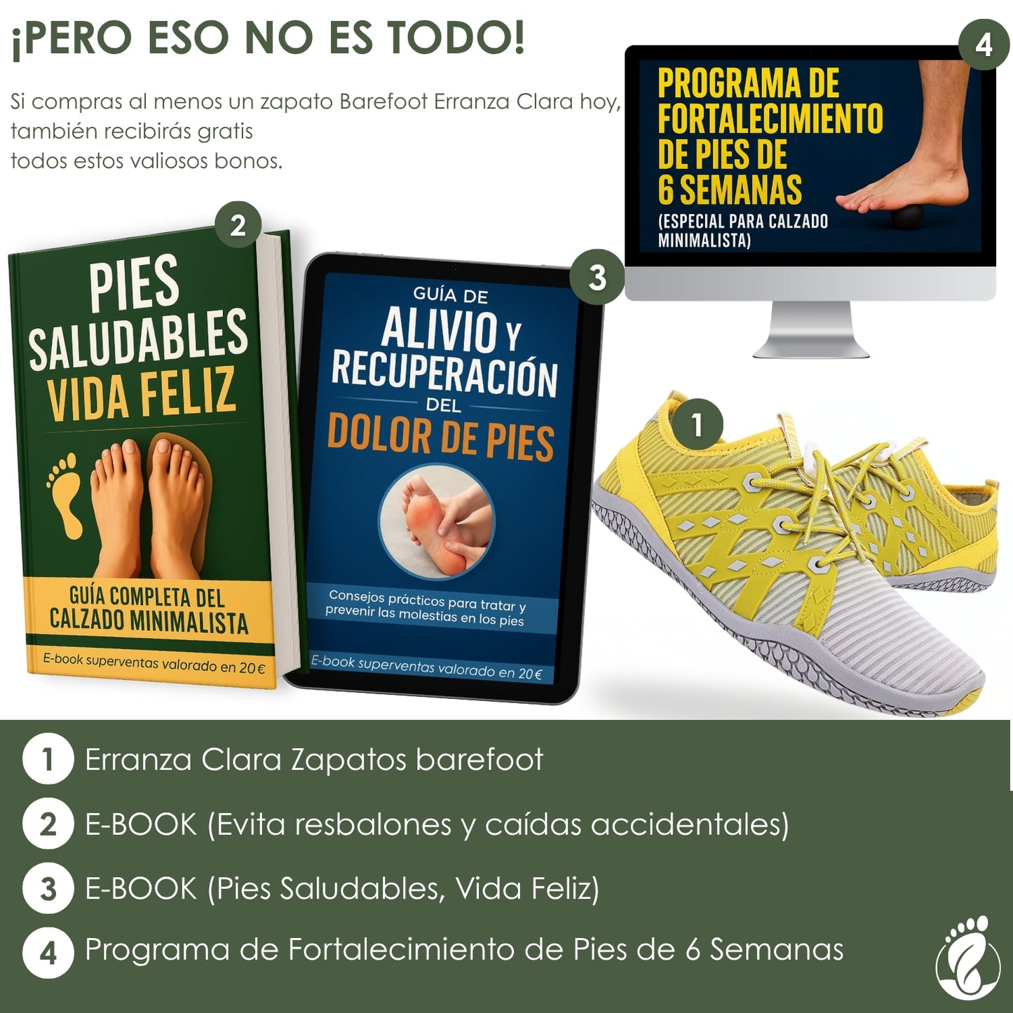 Erranza Clara – Zapatos Barefoot (Unisex) – Flexible – Ligero – Natural