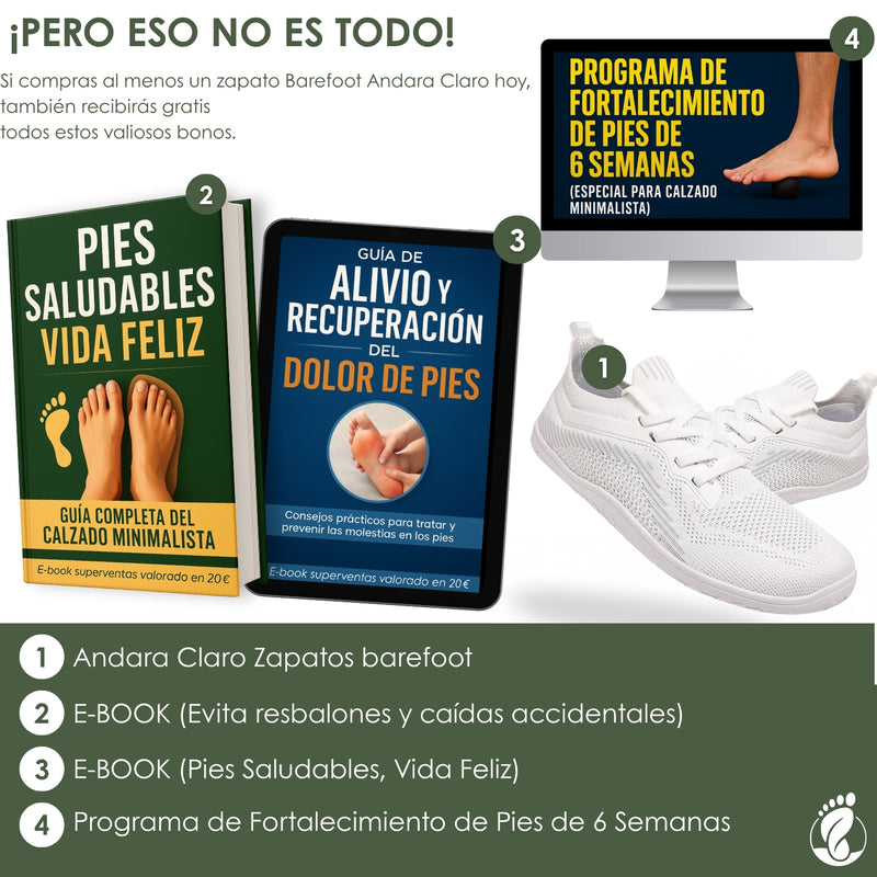 Andara Claro – Zapatos Estilo Barefoot Unisex – Diseño Flexible, Transpirable y Ligero
