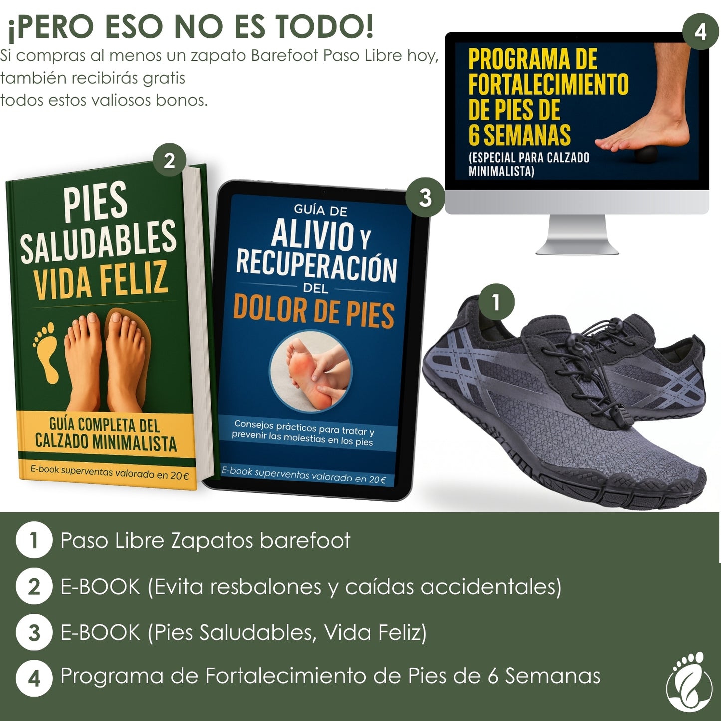 Paso Libre – Zapatos Estilo Barefoot Unisex – Diseño Ligero, Antideslizante y Flexible