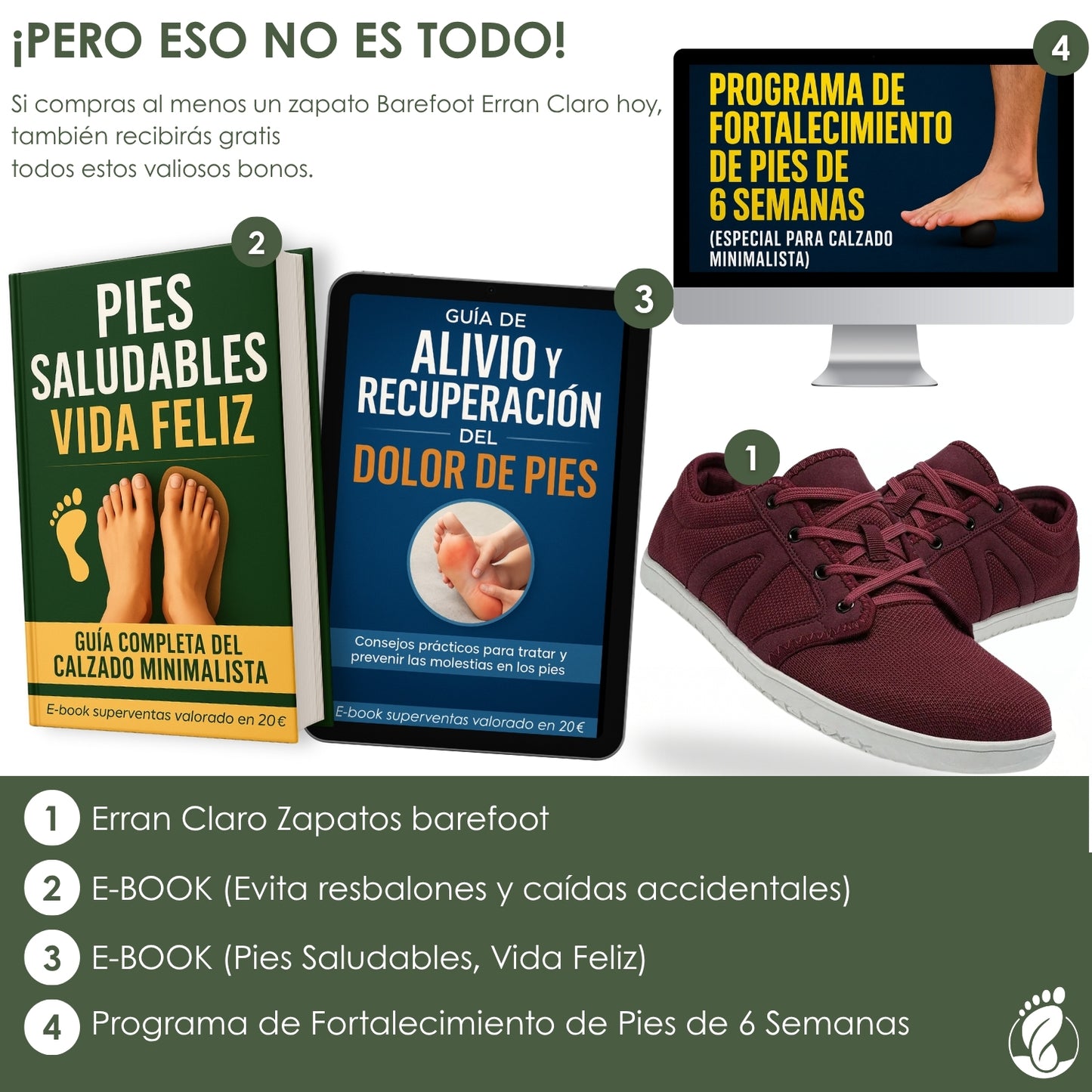 Erran Claro – Zapatos Barefoot (Unisex) – Amplios – Ligeros – Estables