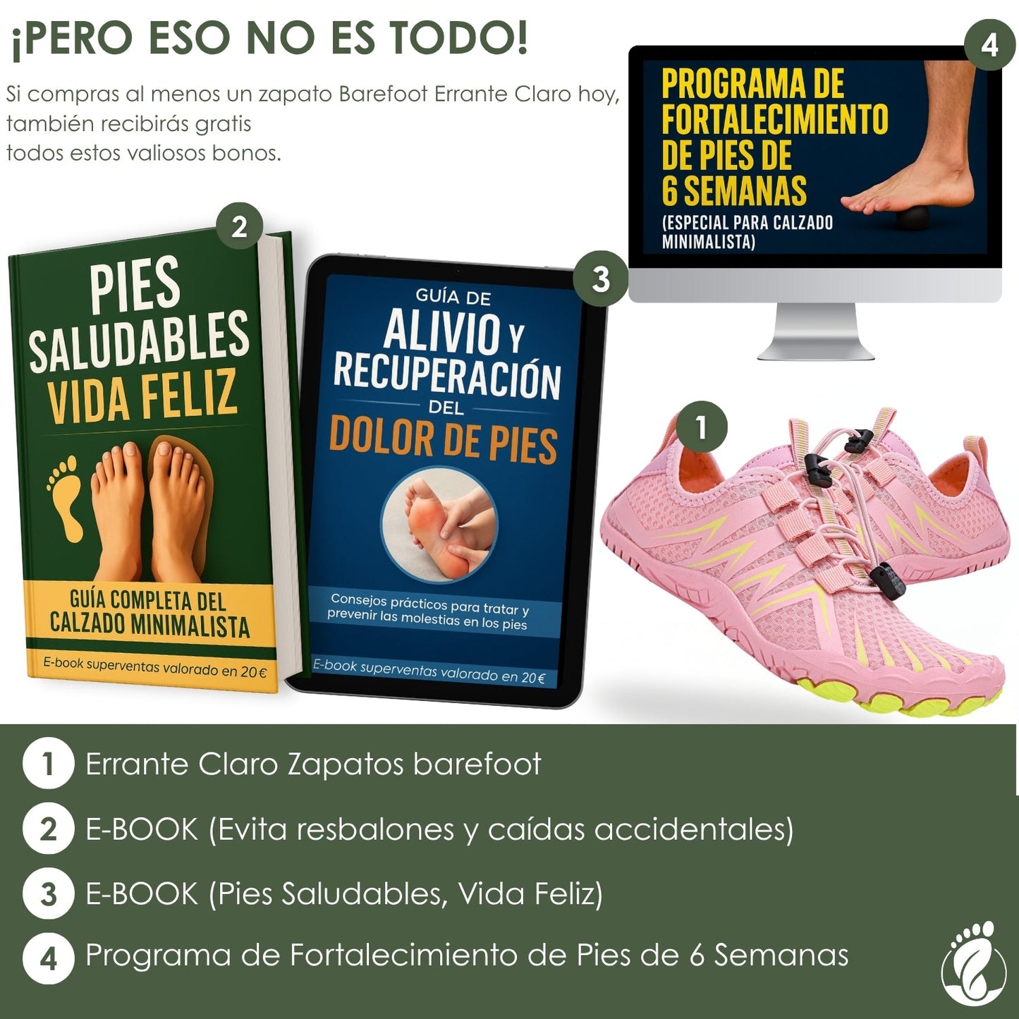 Errante Claro – Zapatos Barefoot (Unisex) – Flexibles – Ligeros – Naturales