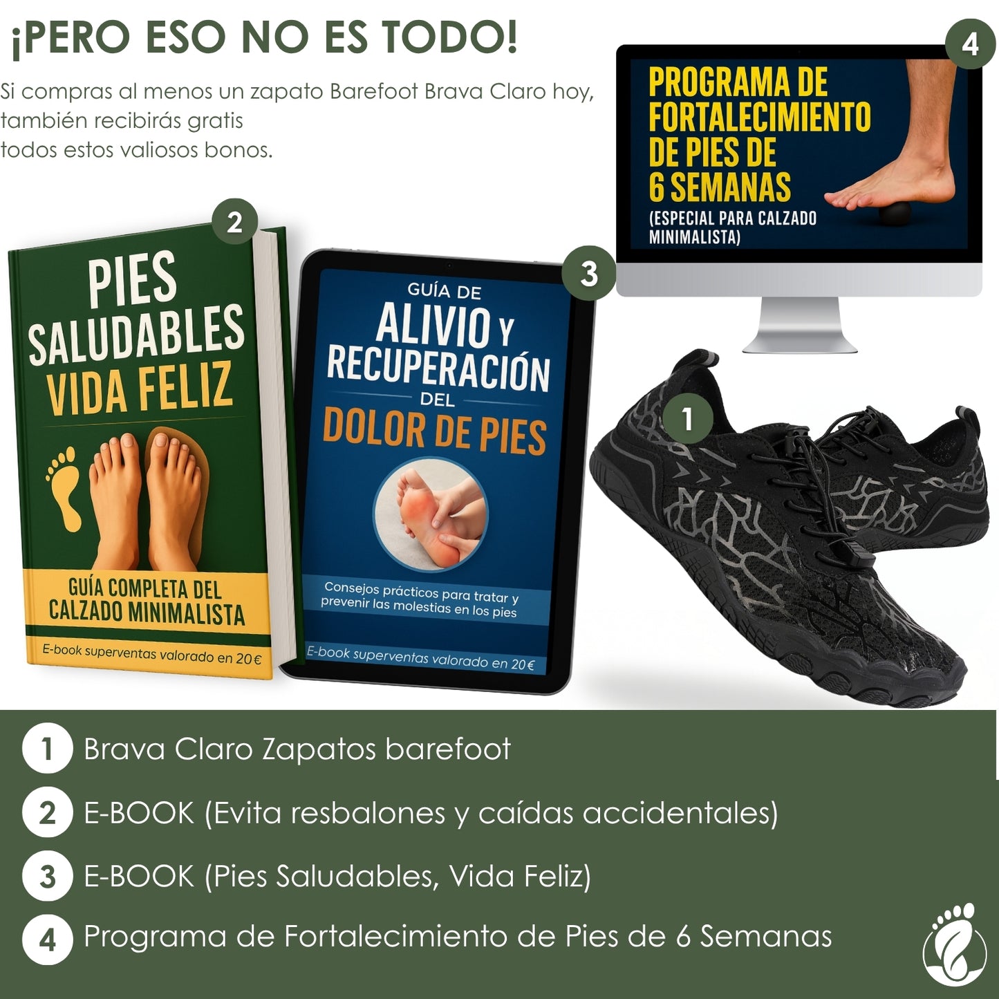 Brava Claro – Zapatos Barefoot (Unisex) – Flexible – Ligero – Vital