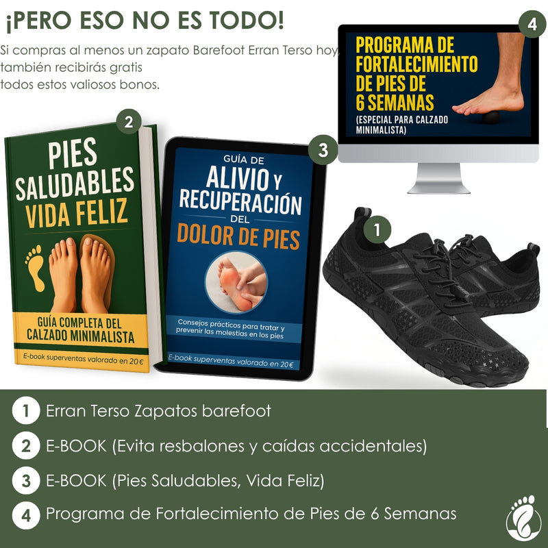 Erran Terso – Zapatos Estilo Barefoot Unisex – Diseño Flexible, Liviano y Natural
