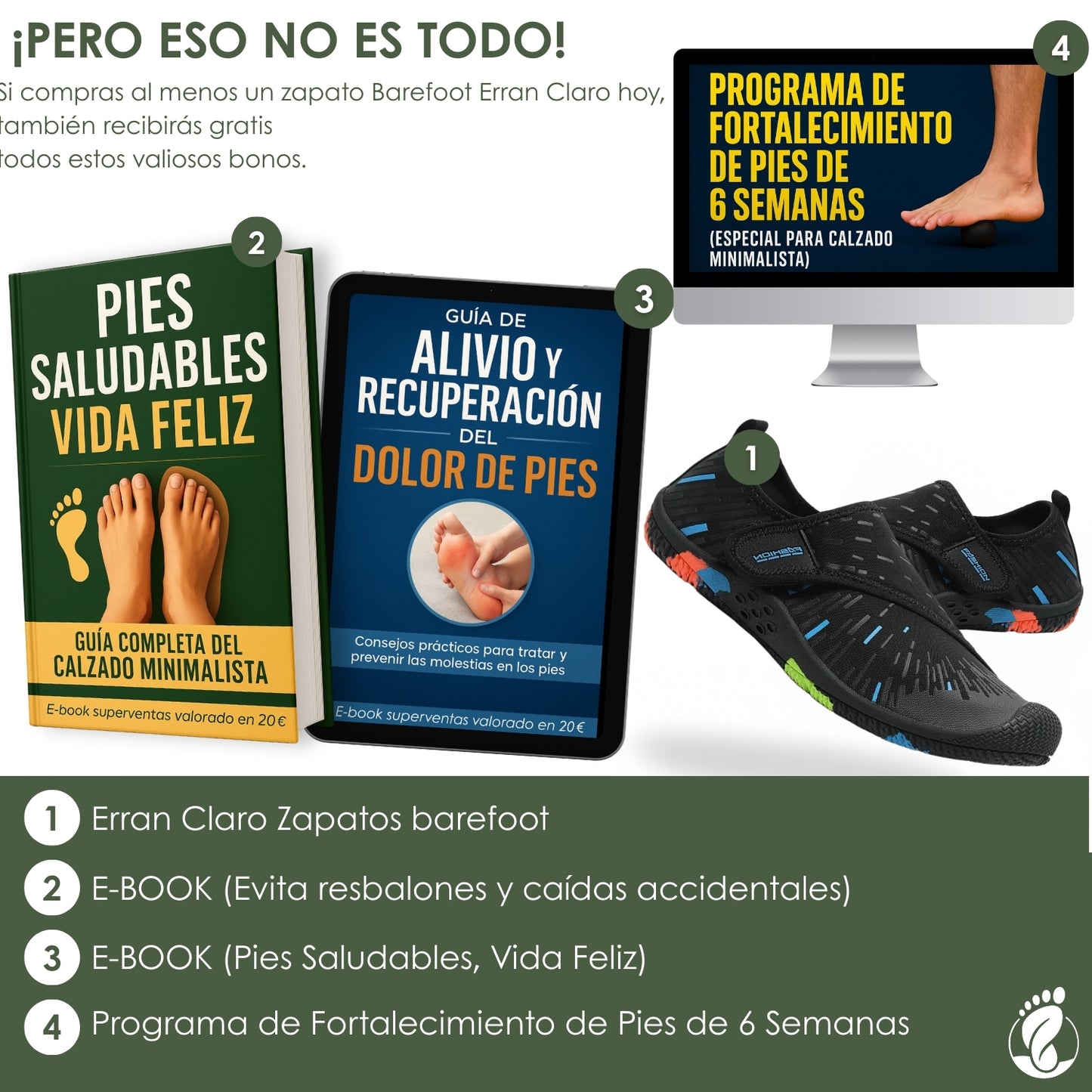 Erran Claro – Zapatos Barefoot (Unisex) – Ligero – Flexible – Natural