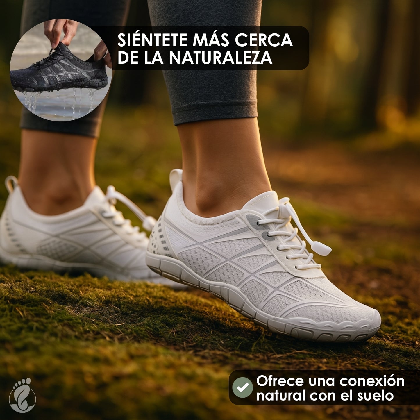 Erran Terso – Zapatos Barefoot (Unisex) – Flexible – Liviano – Natural