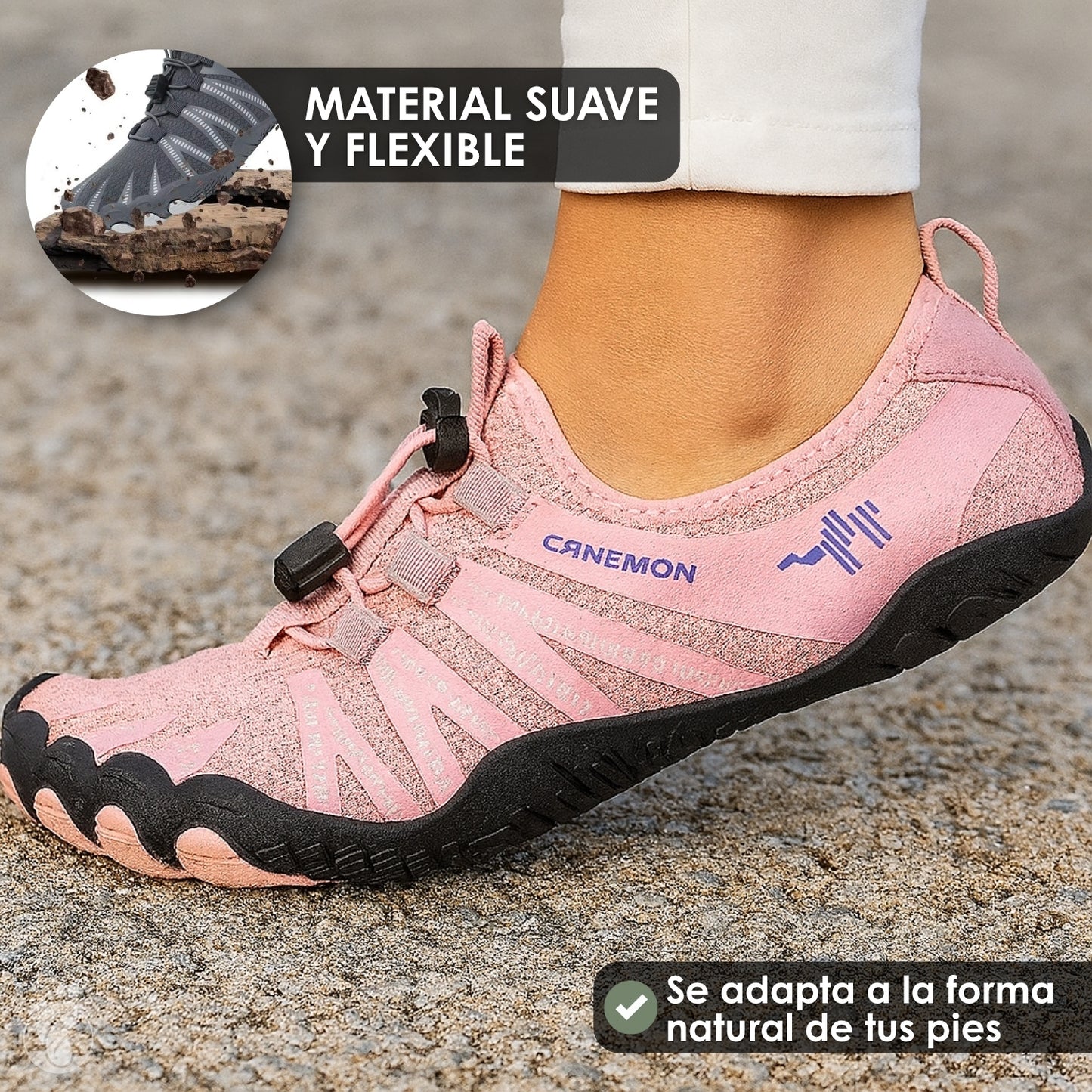 Errante Claro – Zapatos Estilo Barefoot Unisex – Diseño Ultraligero, Flexible y Natural