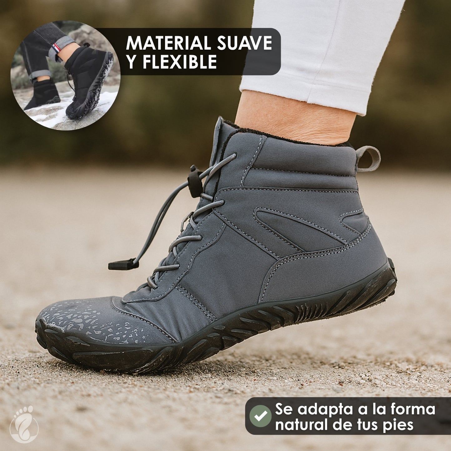 Zenda Claro – Zapatos Barefoot (Unisex) – Cálido – Flexible – Antideslizante