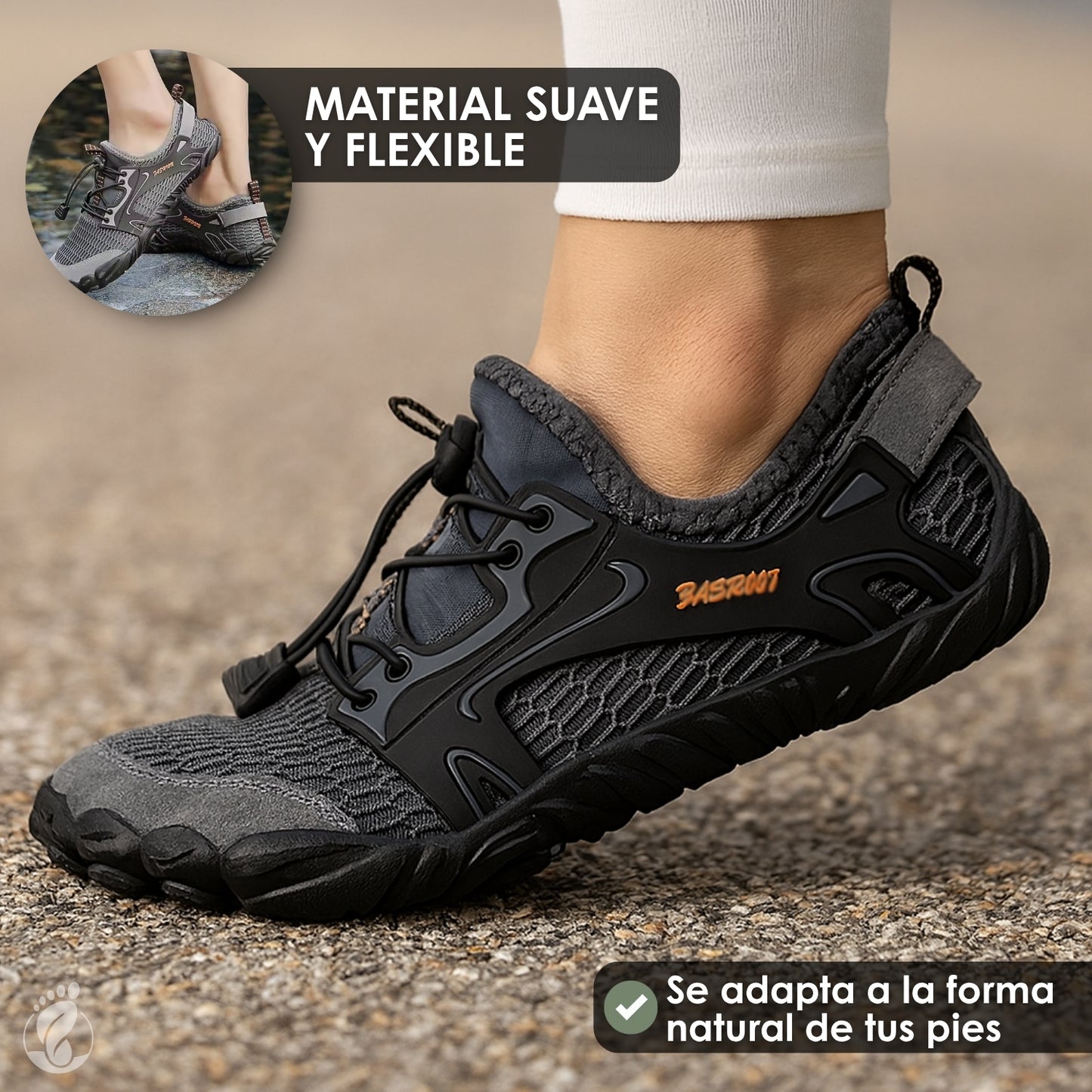 Erran Claro – Zapatos Barefoot (Unisex) – Flexibles – Livianos – Naturales
