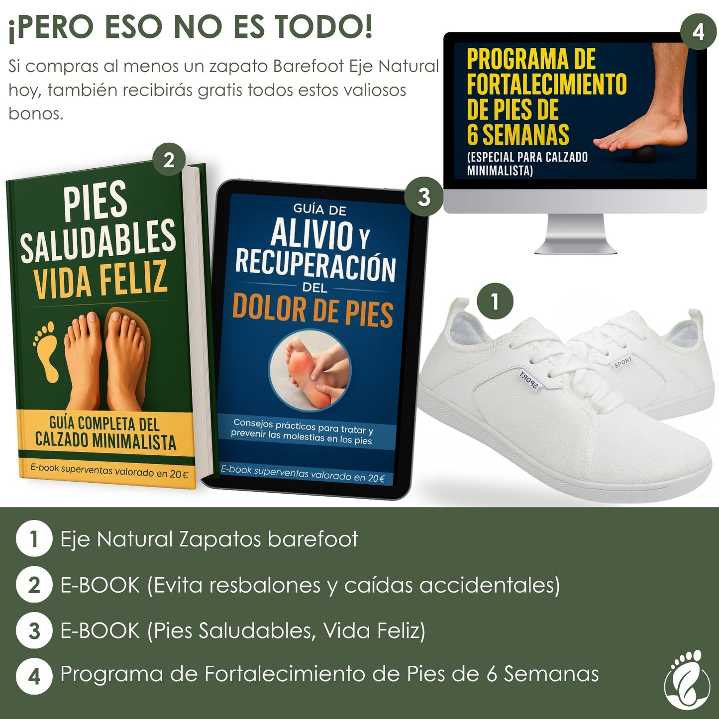 Eje Natural – Zapatos Barefoot (Unisex) – Flexibles – Ligeros – Estables