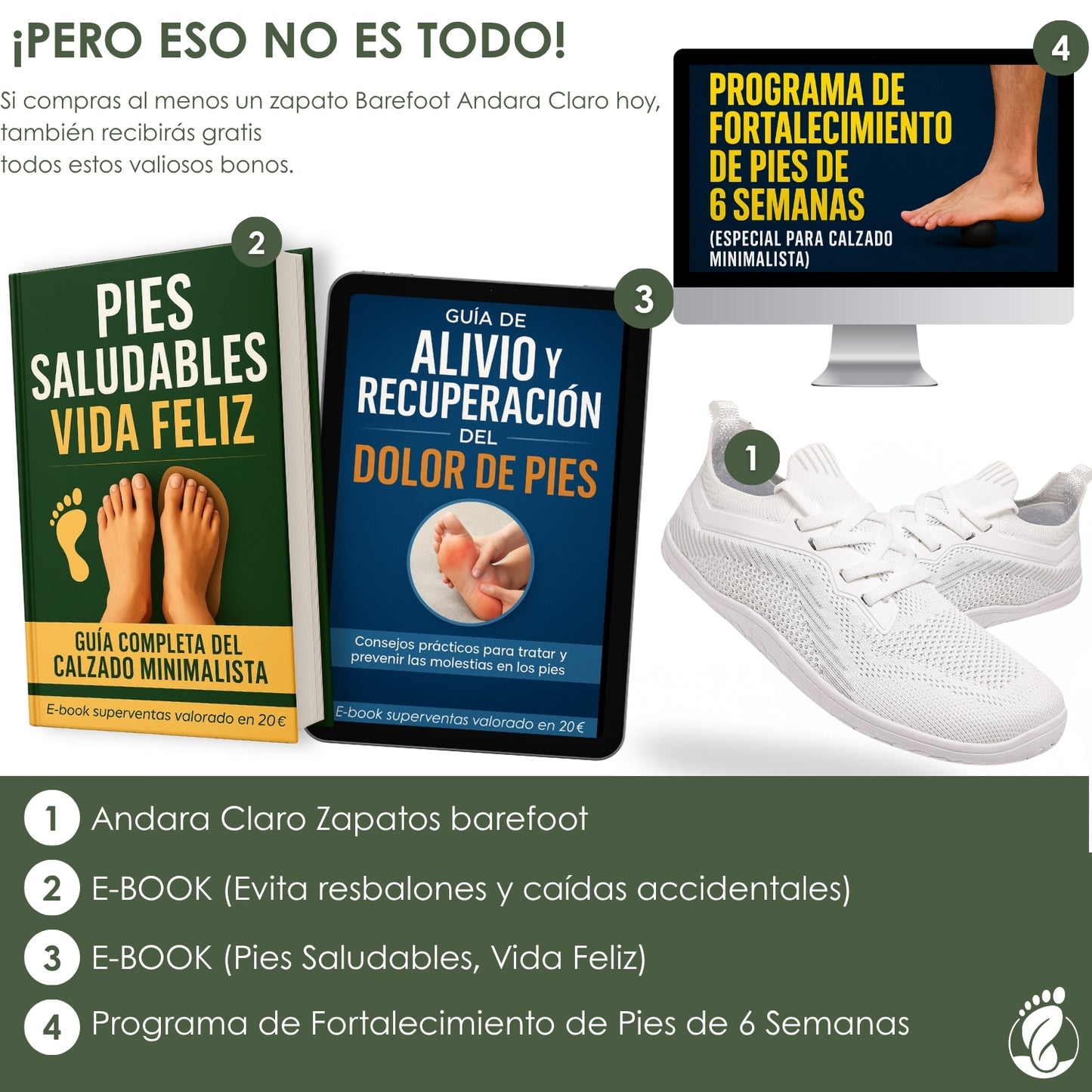 Andara Claro – Zapatos Barefoot (Unisex) – Flexible – Transpirable – Ligero