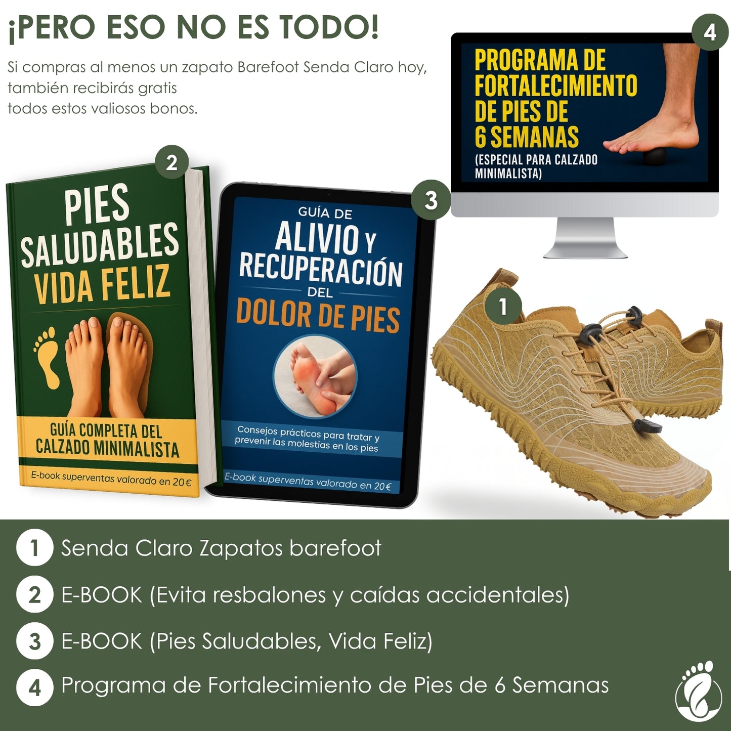 Senda Claro – Zapatos Barefoot (Unisex) – Ligero – Flexible – Cómodo