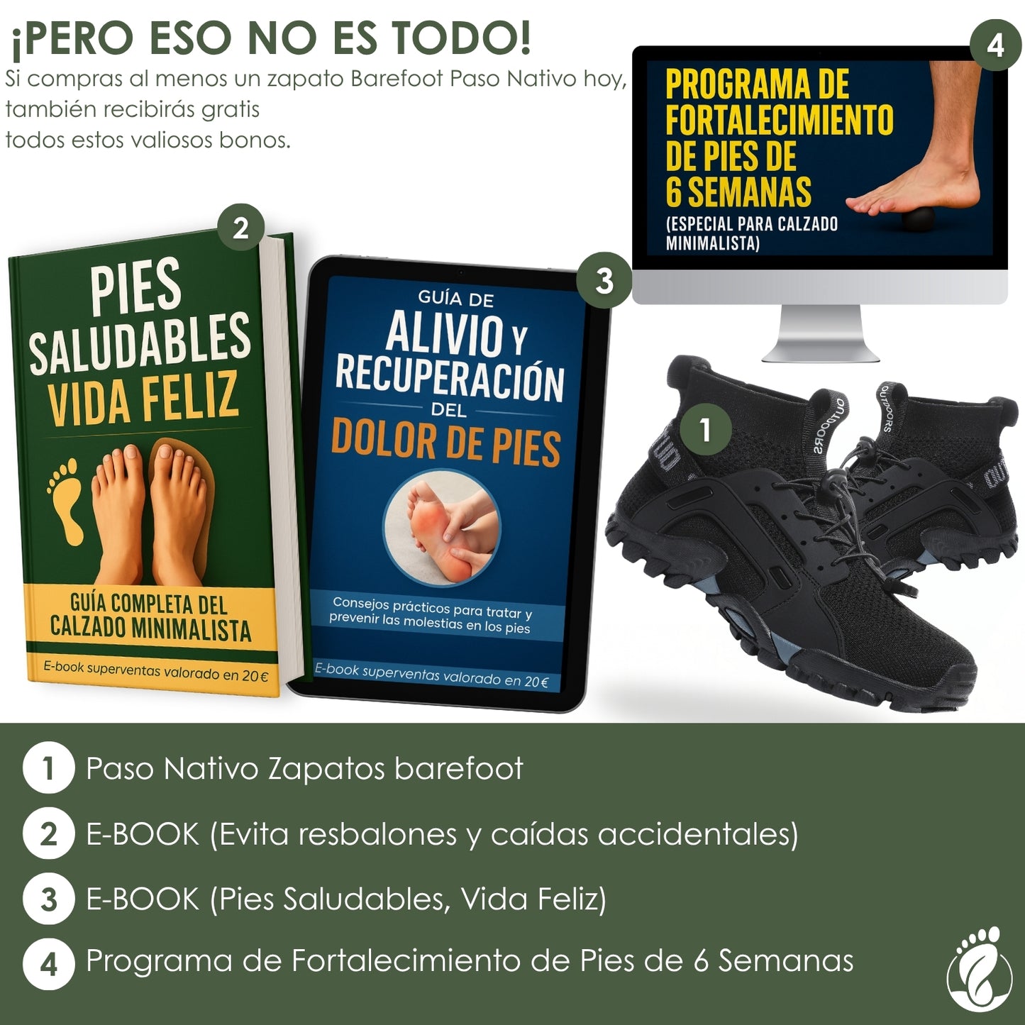 Paso Nativo – Zapatos Barefoot (Unisex) – Ligeros – Flexibles