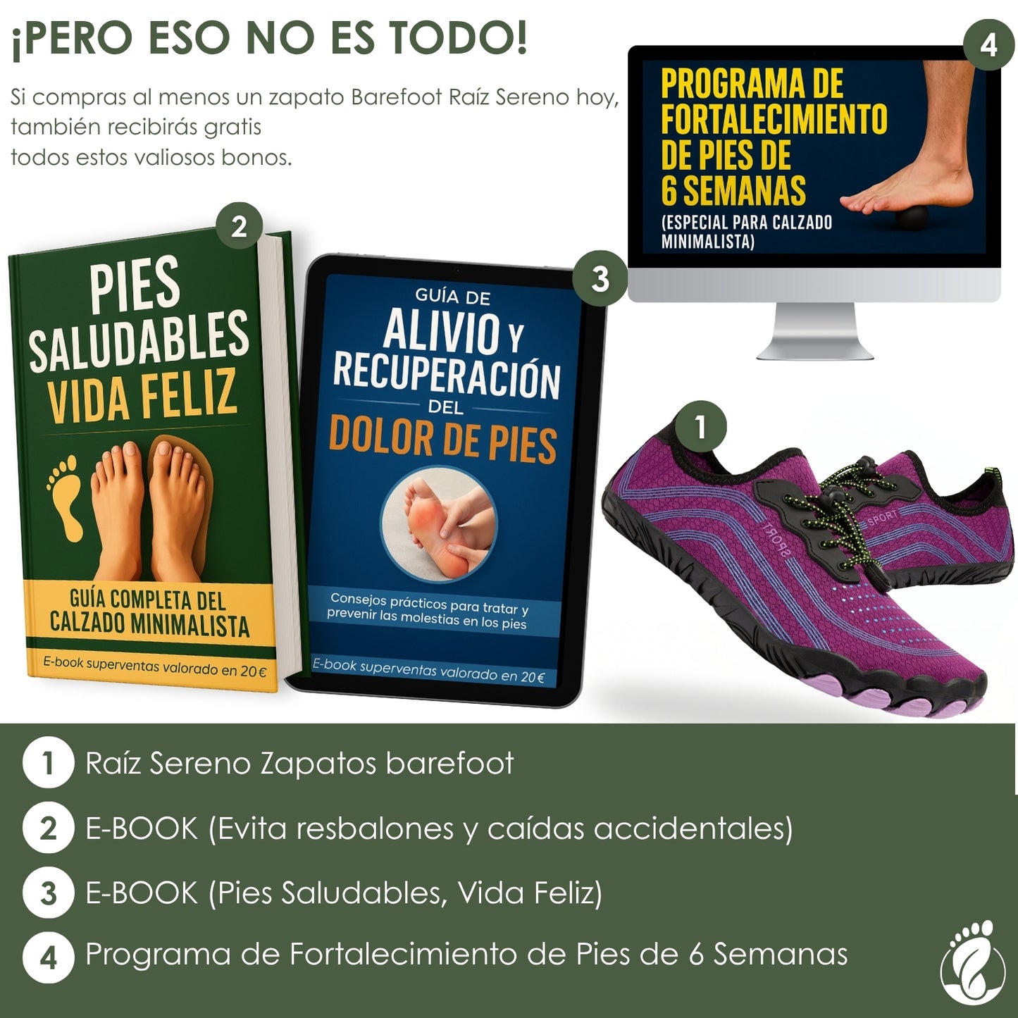 Raíz Sereno – Zapatos Barefoot (Unisex) – Estable – Minimalista – Cómodo