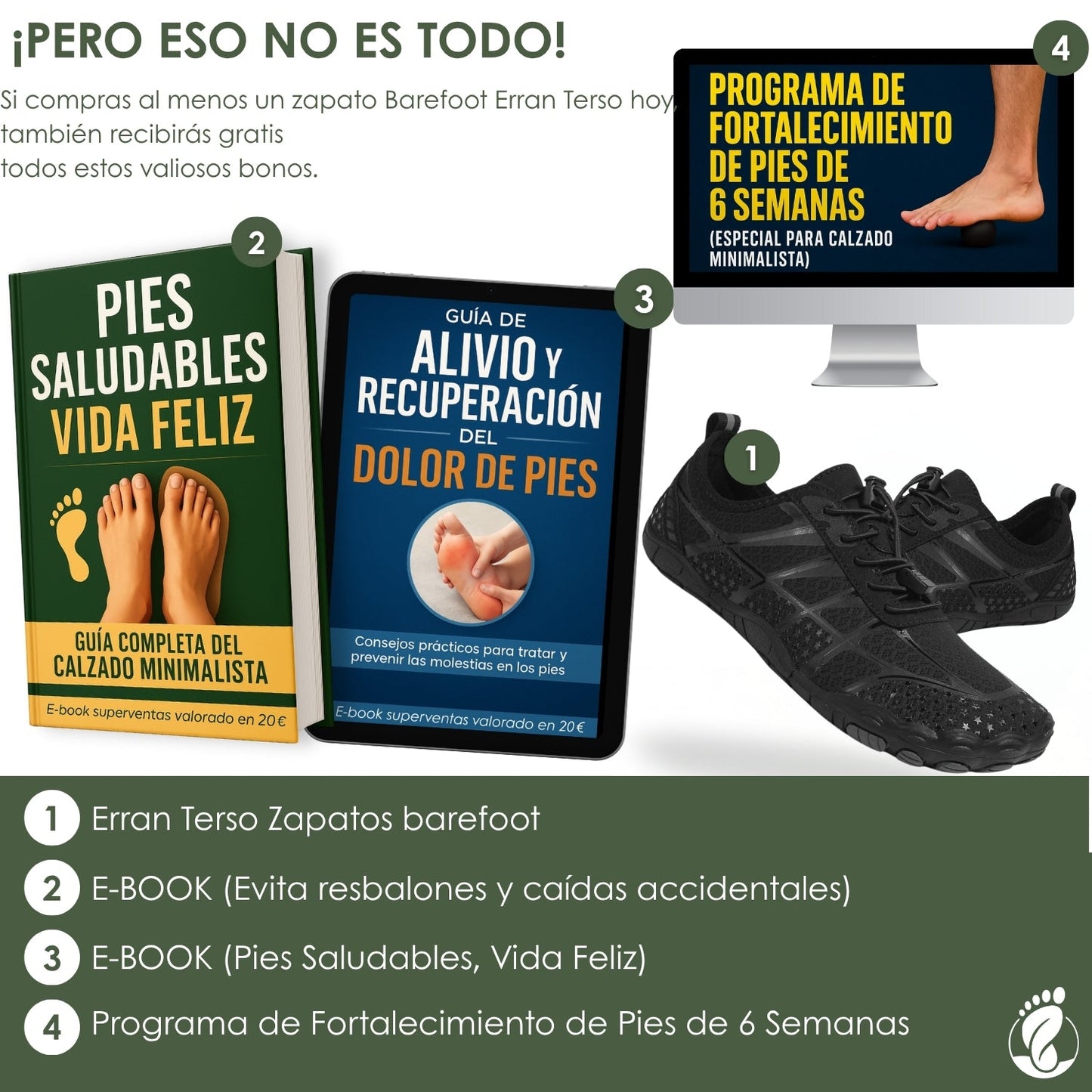 Calzado Minimalista Unisex – Modelo Erran Terso – Flexible, Liviano y Natural