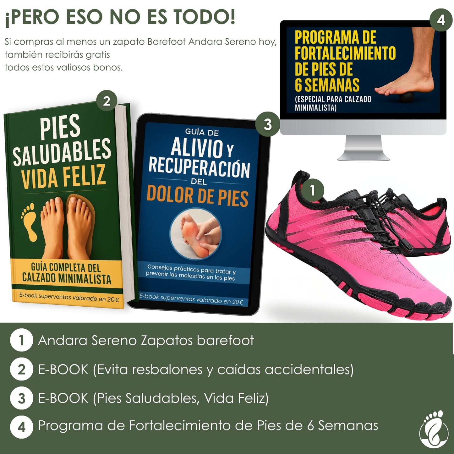 Andara Sereno – Zapatos Barefoot (Unisex) – Ligero – Flexible – Cómodo