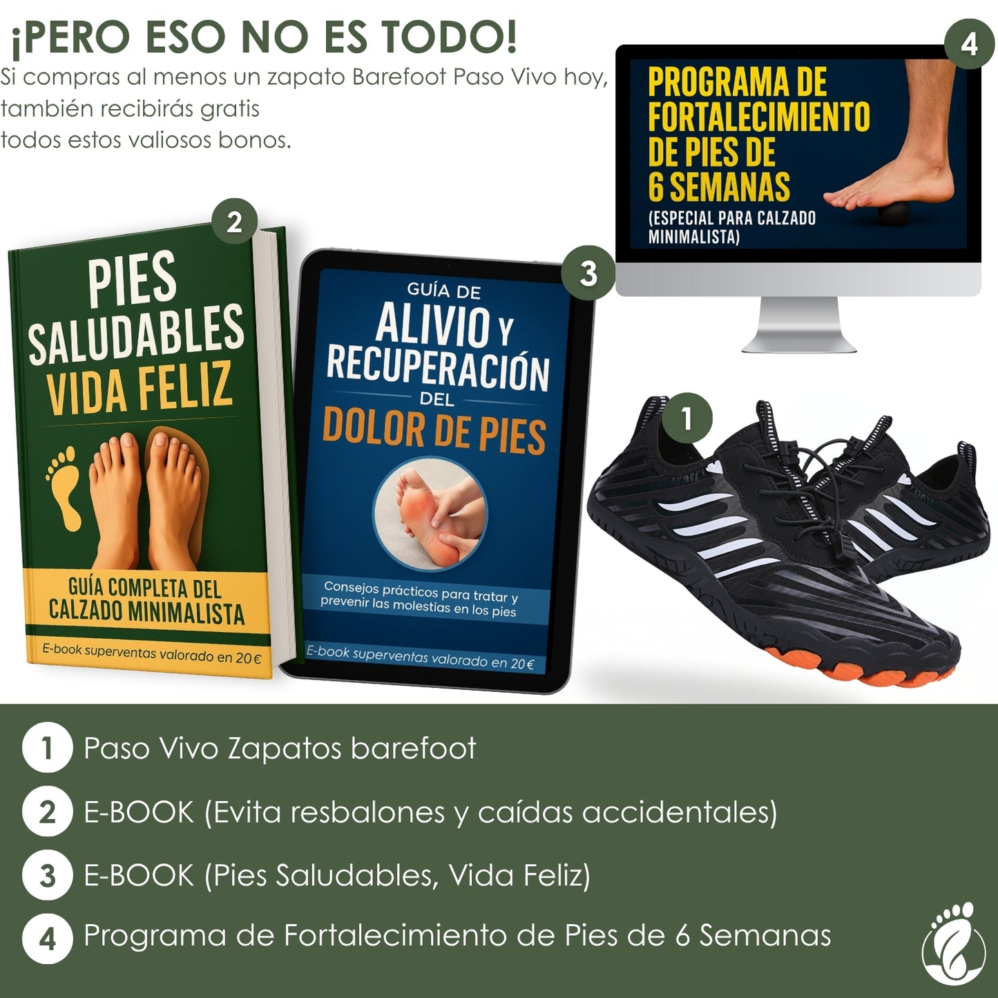 Paso Vivo – Zapatos Barefoot (Unisex) – Ligero – Flexible